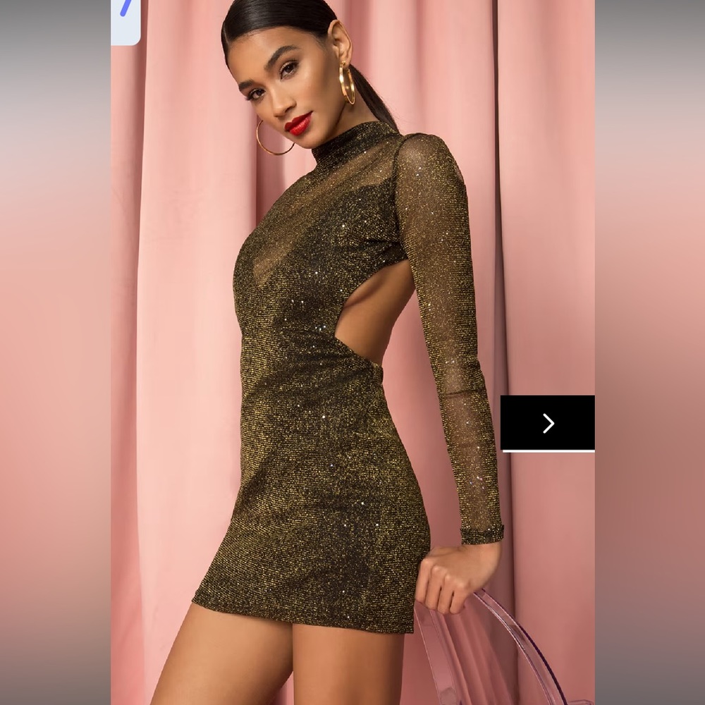 X DRAYA MICHELE ADRIANA OPEN BACK DRESS IN BLACK